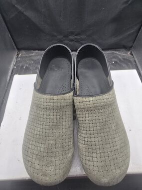 Sanita Olive‎ Woven Slip-On Clogs